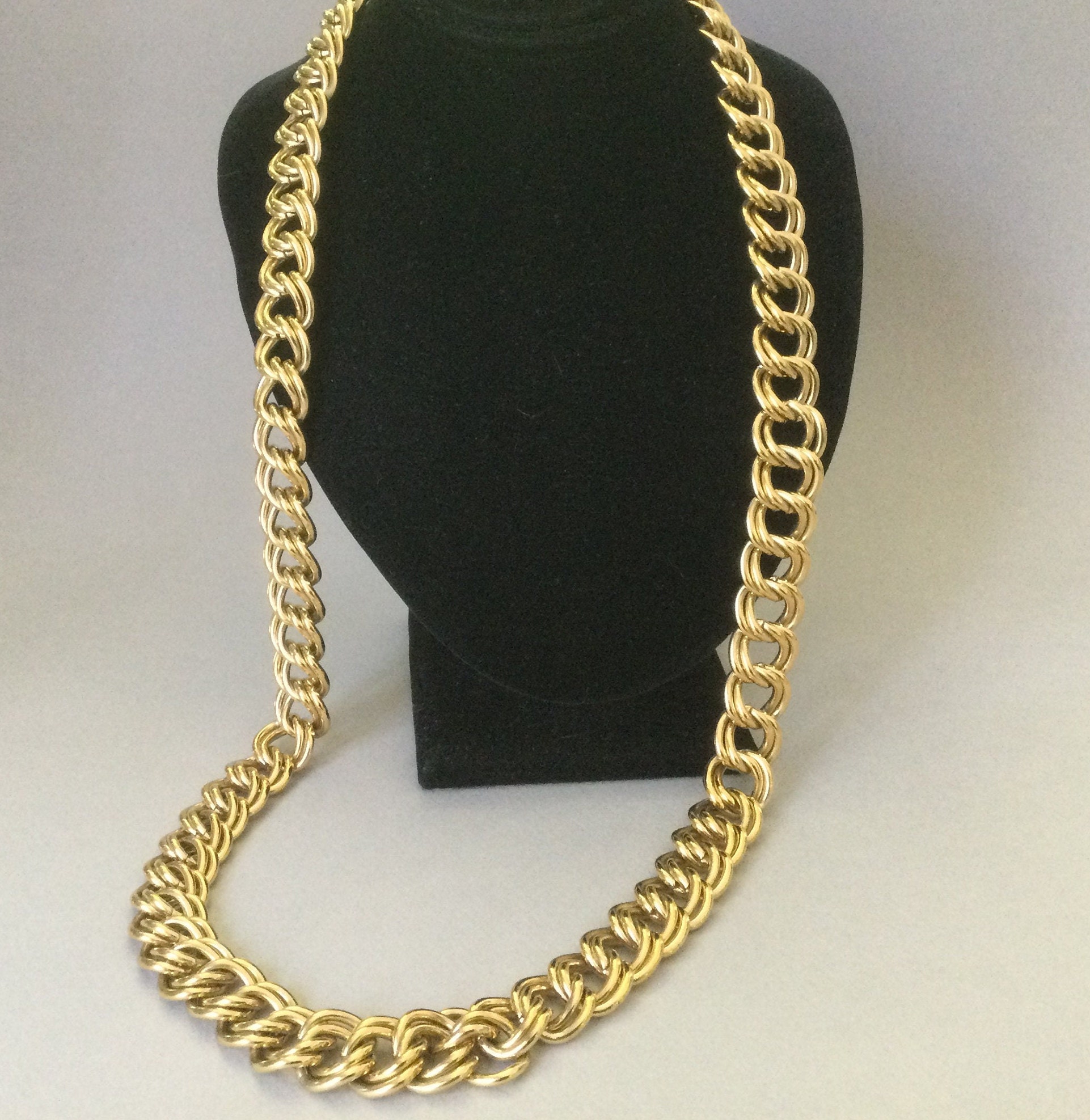 Givenchy Gold Plate Heavy Link Necklace - Etsy