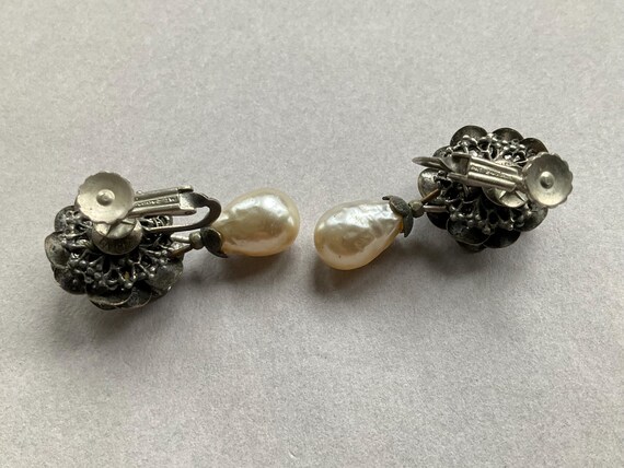 Miriam Haskell Signed Faux Baroque Adjustable Cli… - image 5