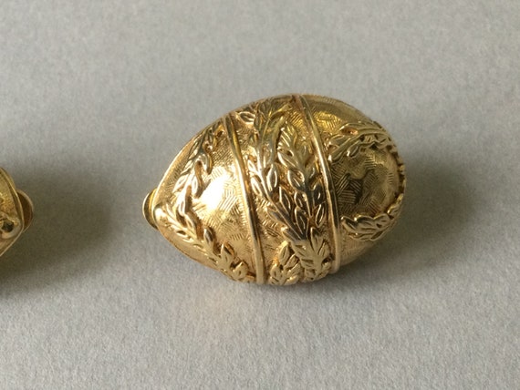 Joan Rivers Classic Gold Easter Egg Clip On Earri… - image 4