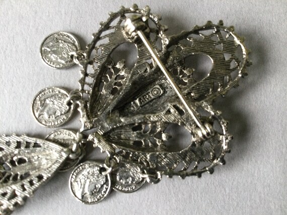 Arthur Pepper @ART Silver Tone Filigree Brooch/Pin - image 6