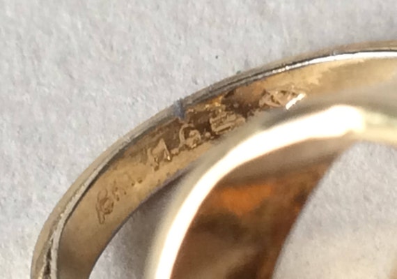 Vargas Golden Glass Topaz 18k HGE Ring Size 5 - image 5