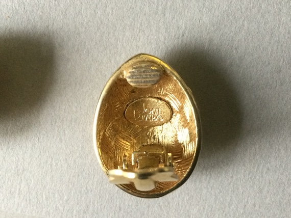 Joan Rivers Classic Gold Easter Egg Clip On Earri… - image 6