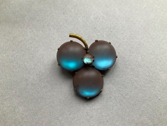 Victorian Saphiret Three Leaf Clover Pin/Brooch - image 2