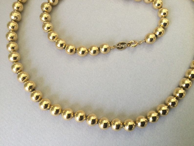 Napier Gold Plated Bead Necklace image 4