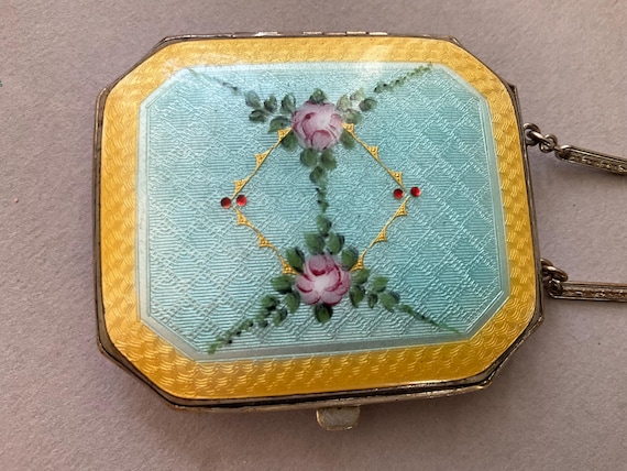 Marathon Compact Company Guilloche Enamel Compact