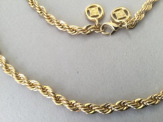 Givenchy Gold Plated Twist Chain Necklace - image 5