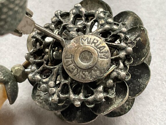 Miriam Haskell Signed Faux Baroque Adjustable Cli… - image 6