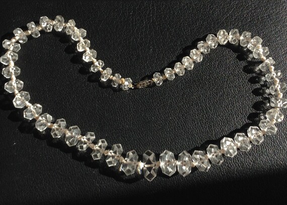 Beautiful Graduated Faceted Rock Crystal Hand Tie… - image 4