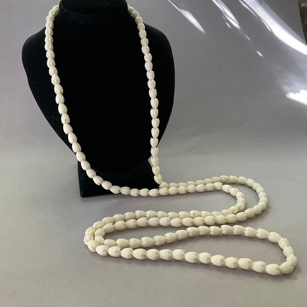 Petite Celluloid Long Pikake Bead Necklace