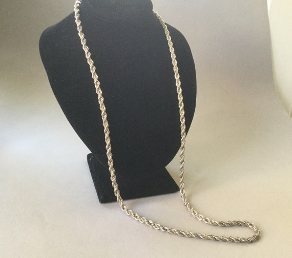 M.S. Co. Silver 925 and 18K Gold Rope Necklace - image 2
