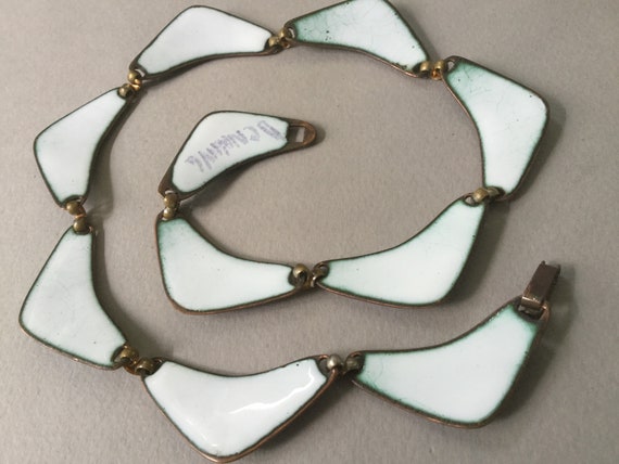 Kay Denning Copper Glass Enamel Link Collar Neckl… - image 8