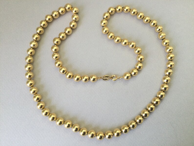 Napier Gold Plated Bead Necklace image 2