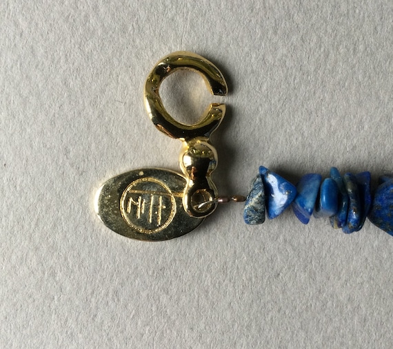 Mary McFadden Lapis Lazuli Nugget Bead and Gold M… - image 8
