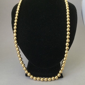 Napier Gold Plated Bead Necklace image 1