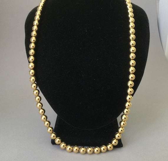 Napier Gold Plated Bead Necklace - image 1