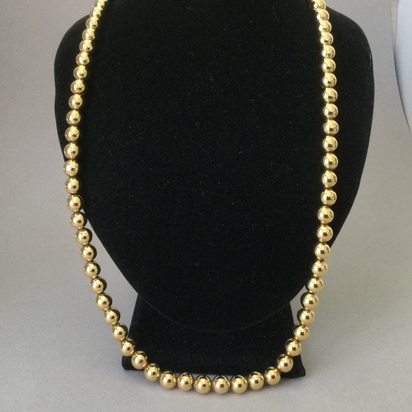 Napier Gold Plated Bead Necklace