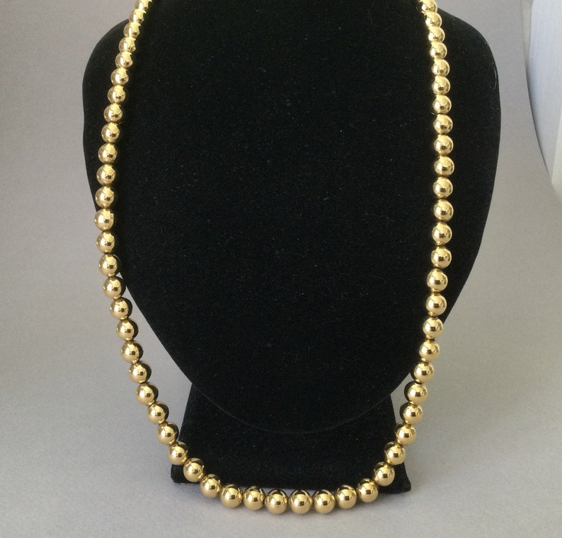 Napier Gold Plated Bead Necklace image 1