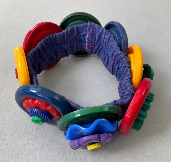 Stacked Colorful Button Elastic Bracelet - image 8