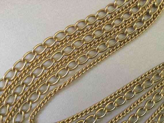Selro Magnificent Gold Tone Multi Chain Necklace - image 6