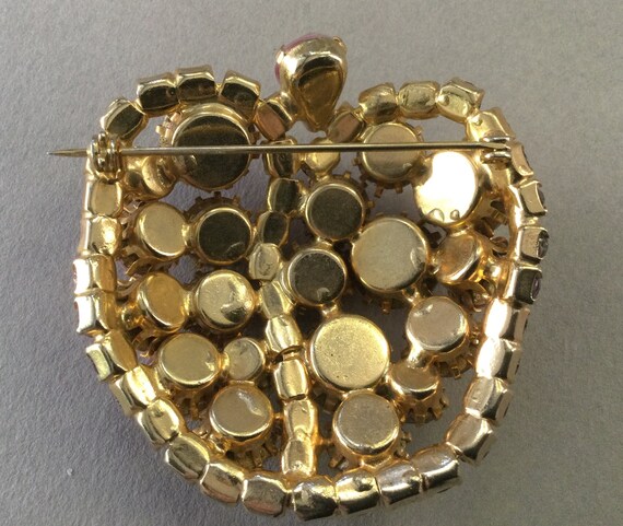 D &E Juliana Givre Domed Apple Brooch/Pin - image 7