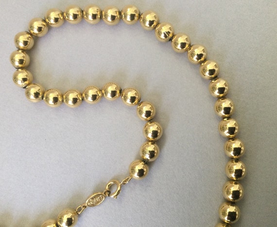 Napier Gold Plated Bead Necklace - image 5