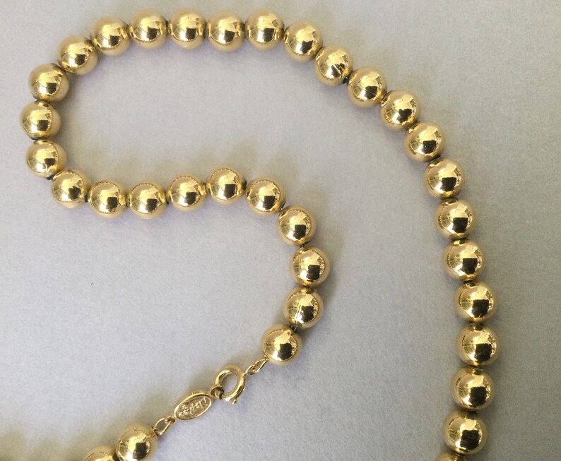Napier Gold Plated Bead Necklace image 5