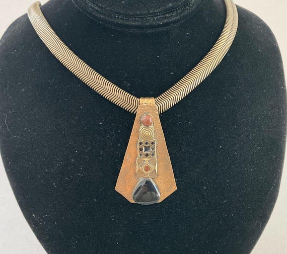 Marjorie Baer Mixed Metal Pendant Necklace