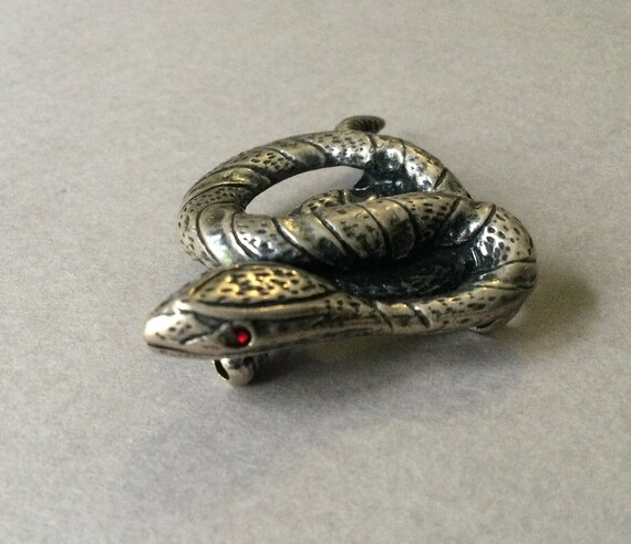 Sterling Silver Snake Pendant/Pin/Brooch - image 3
