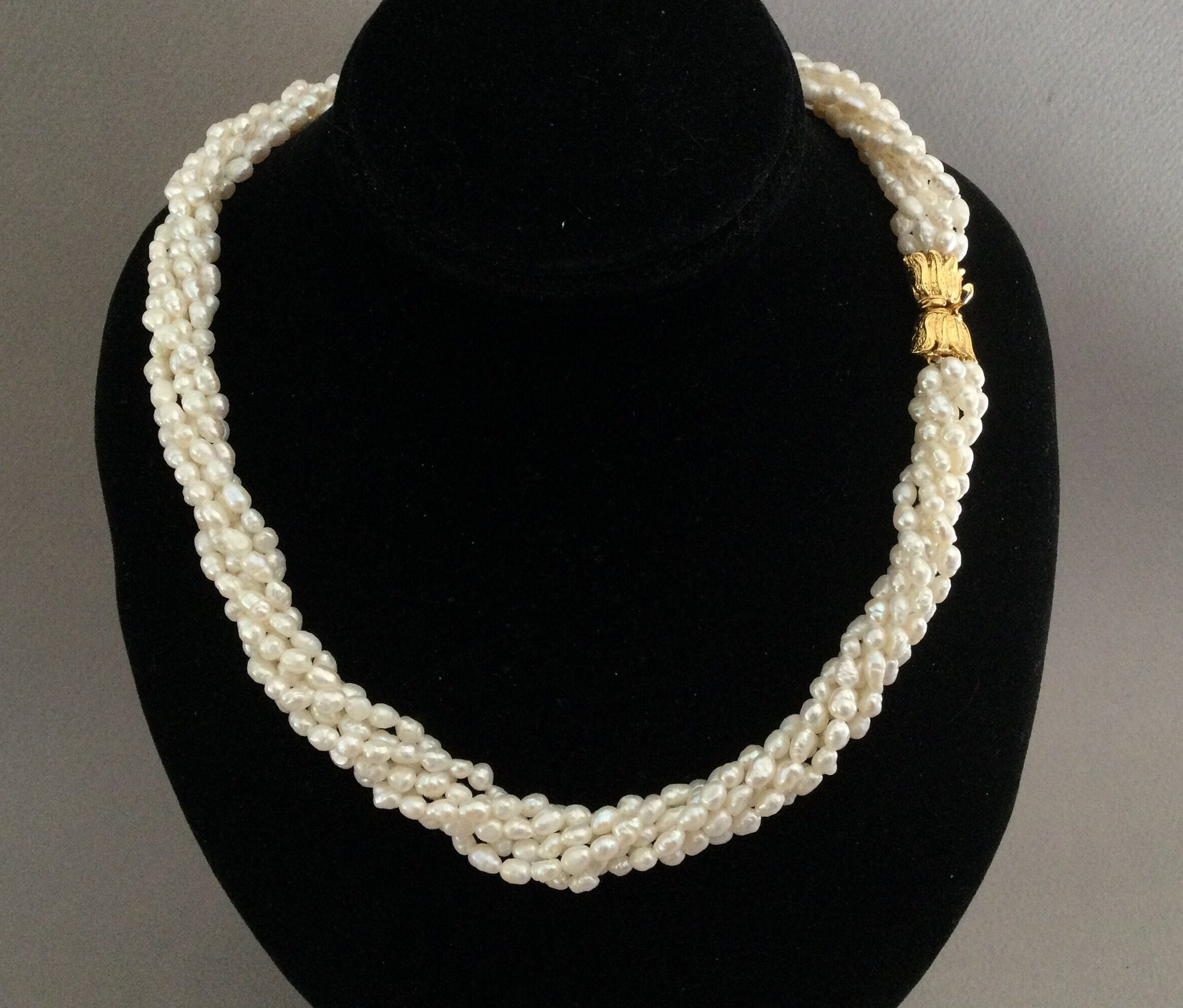 Rice Pearl Necklace - Real Pearl Choker - Rice Pearl Choker