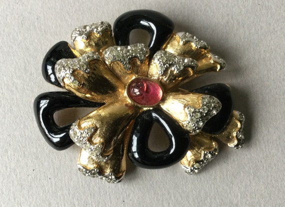 Brooch, vogue bijoux, - Gem