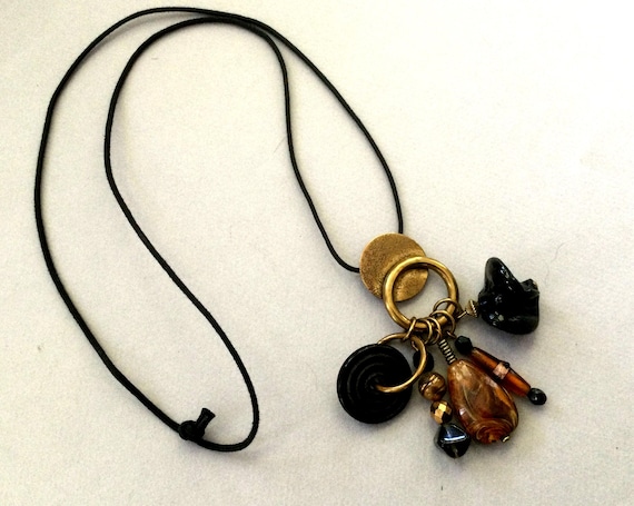 Marjorie Baer Mixed Metal Pendant Necklace