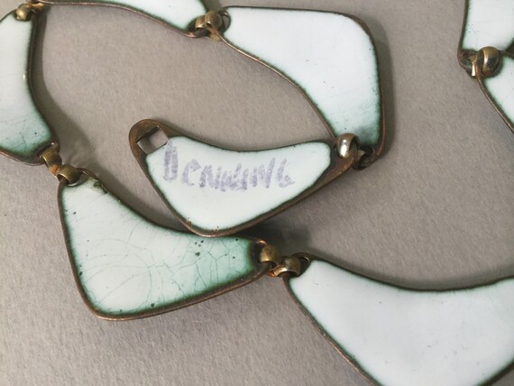 Kay Denning Copper Glass Enamel Link Collar Neckl… - image 9