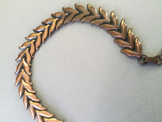 MCM Unmarked Renoir Copper Wheat Link Lariat/Y  N… - image 3