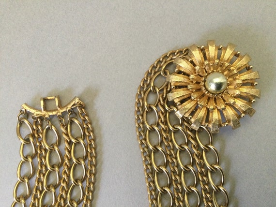 Selro Magnificent Gold Tone Multi Chain Necklace - image 7
