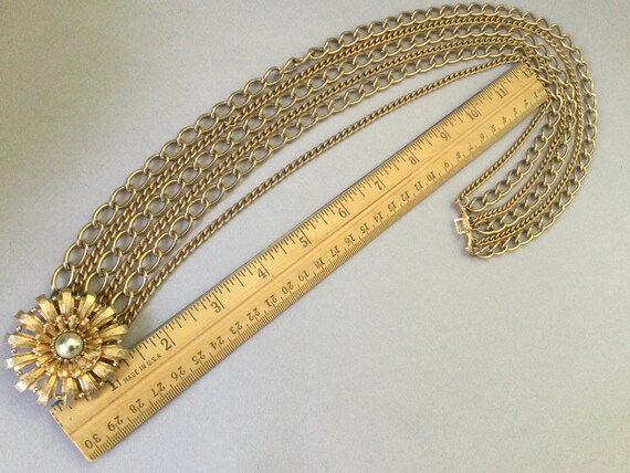 Selro Magnificent Gold Tone Multi Chain Necklace - image 10