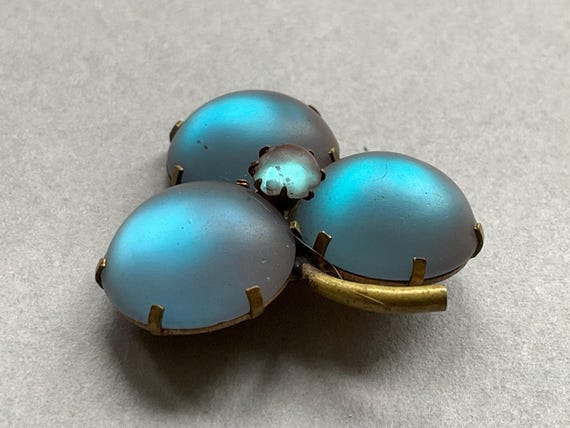 Victorian Saphiret Three Leaf Clover Pin/Brooch - image 5