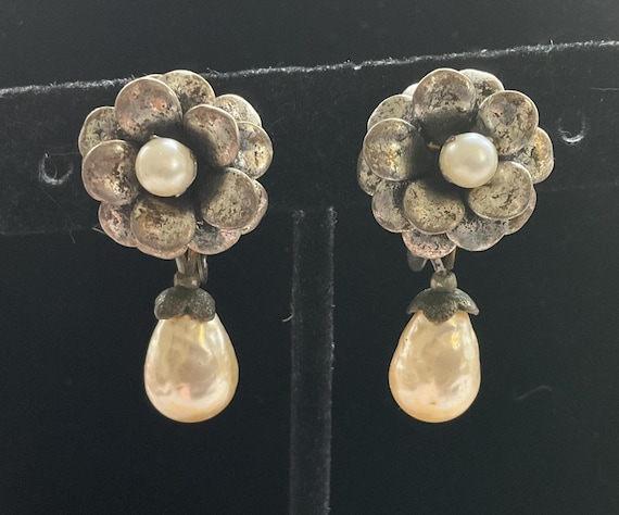 Miriam Haskell Signed Faux Baroque Adjustable Cli… - image 1