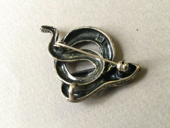 Sterling Silver Snake Pendant/Pin/Brooch - image 6