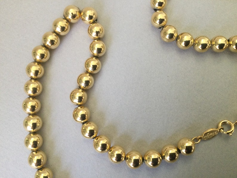 Napier Gold Plated Bead Necklace image 3