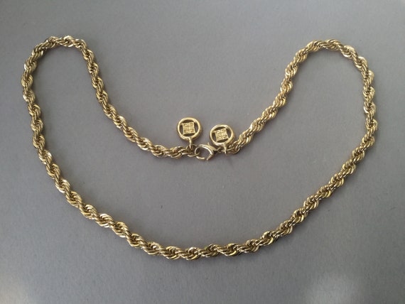 Givenchy Gold Plated Twist Chain Necklace - image 2