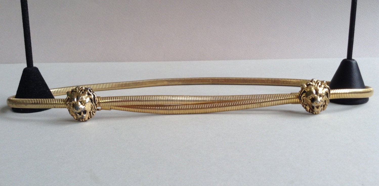 Hattie Carnegie Gold Tone Lion