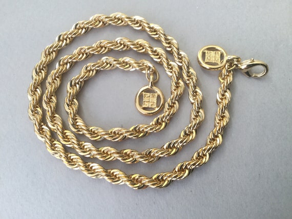 Givenchy Gold Plated Twist Chain Necklace - image 7