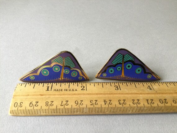 Laurel Burch Colorful April Butterfly Enamel Clip… - image 7