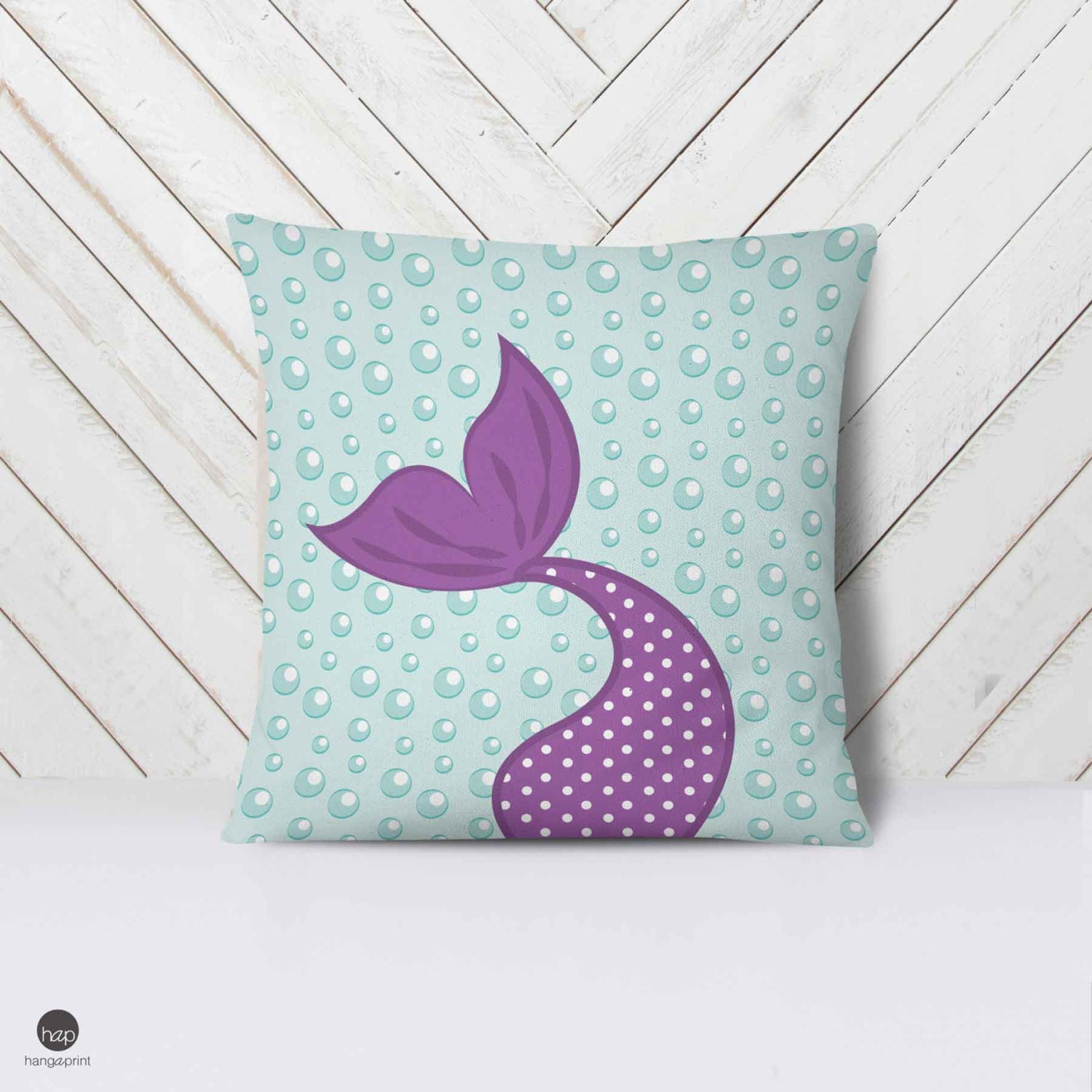 Mermaid Pillow Mermaid Pillow Cover Mermaid Throw Pillow Etsy