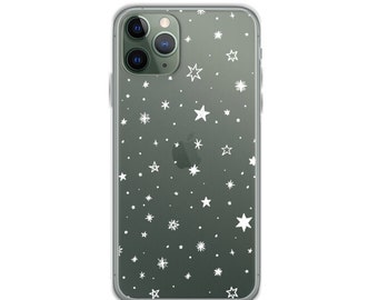 iPhone Case Clear Design, iphone case stars, transparent iphone 12 case, trendy phone case iphone 11 pro, Clear iPhone case with design All