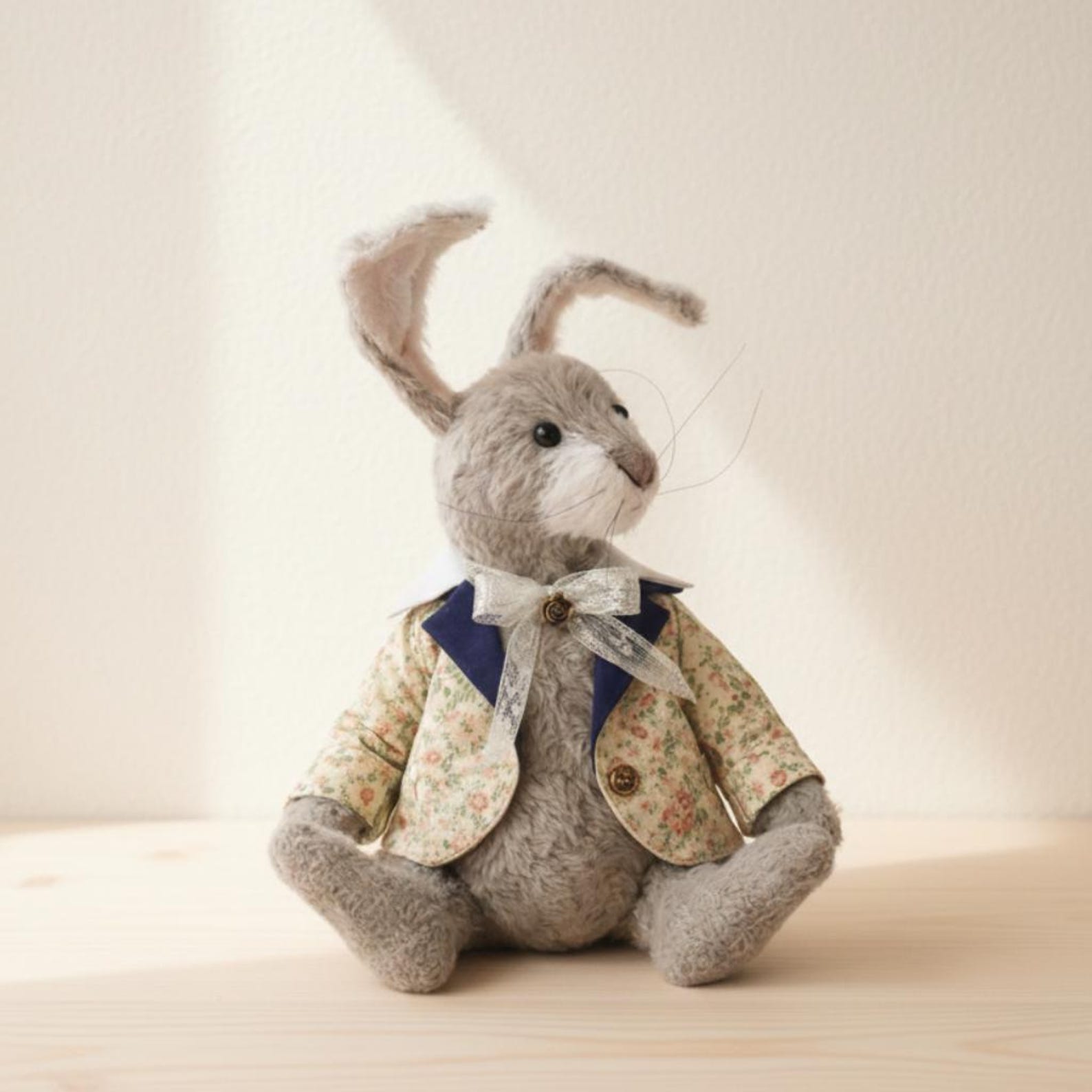 Vintage Teddy Bunny PDF Sewing Pattern & Tutorial, 20cm/7.8" Jointed ...