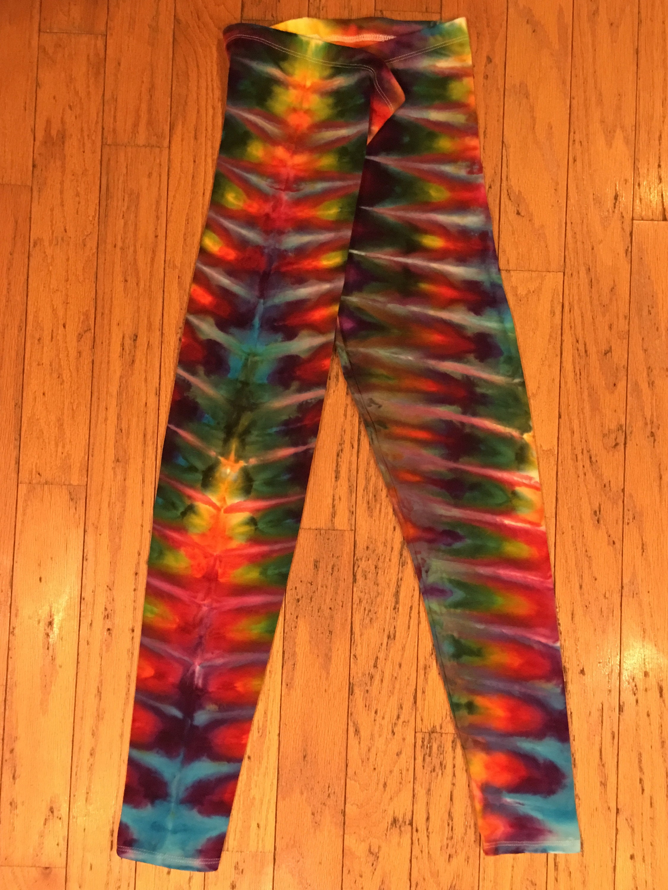 Hand-Dyed Leggings || Ice Dye || Andromeda
