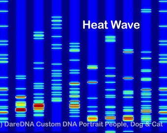 DNA Artwork: Science and Art Combined in a Unique Canvas - Science fiction heat map Wave SVG - teacher jewelry artwork classroom décor ADN