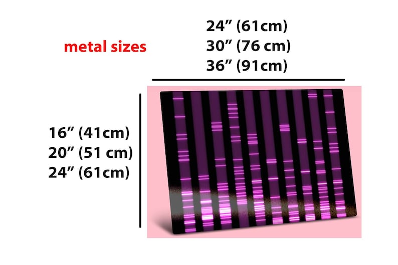 DNA Wall Decor: Your DNA as a Stunning Artwork, Hot Pink Barbie Science Pet Biology Print Wall Canvas, Genes Teacher Baby Gifts PCR Genetics image 8