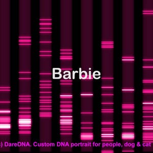 DNA Wall Decor: Your DNA as a Stunning Artwork, Hot Pink Barbie Science Pet Biology Print Wall Canvas, Genes Teacher Baby Gifts PCR Genetics